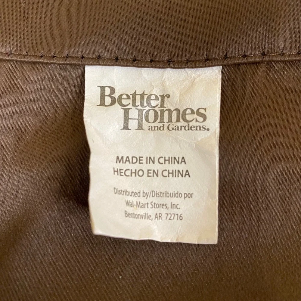 Better Homes & Gardens Brown Faux Silk Curtain Panels Set of 2 Grommet GUC *FLAW